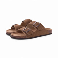 Mules Double Bride Marron