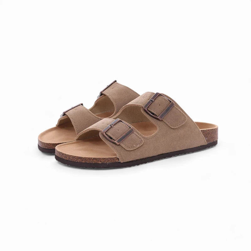 Mules Double Bride Marron Clair