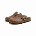 Mules En Cuir Marron Homme