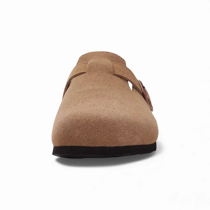 Sabots Hiver Femme Marron en Daim