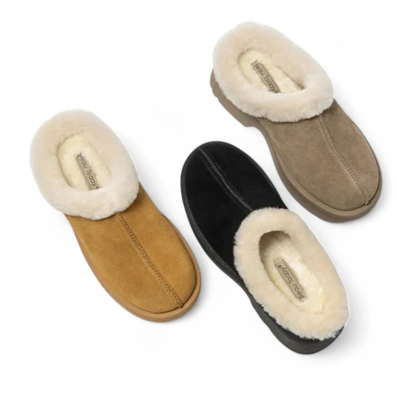 Sabots Fourrés Femme Marron